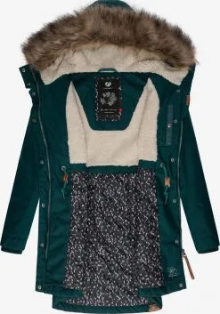 Ragwear Parkas Winterparka Tawny Dames Donkergroen -Ragwear Verkoopwinkel 056cc071dc1b5f53d87a58facf1ca34e