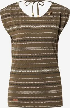 Ragwear T-shirts Shirt GREETA Dames Olijfgroen