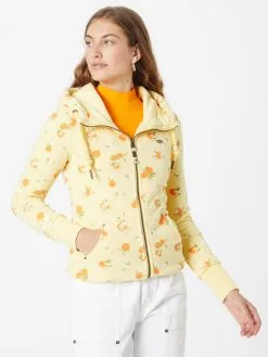 Ragwear Sweatvesten Sweatvest NESKA Dames Lichtgeel -Ragwear Verkoopwinkel 08b811b25f1c0b2a2e53081ddf09383f