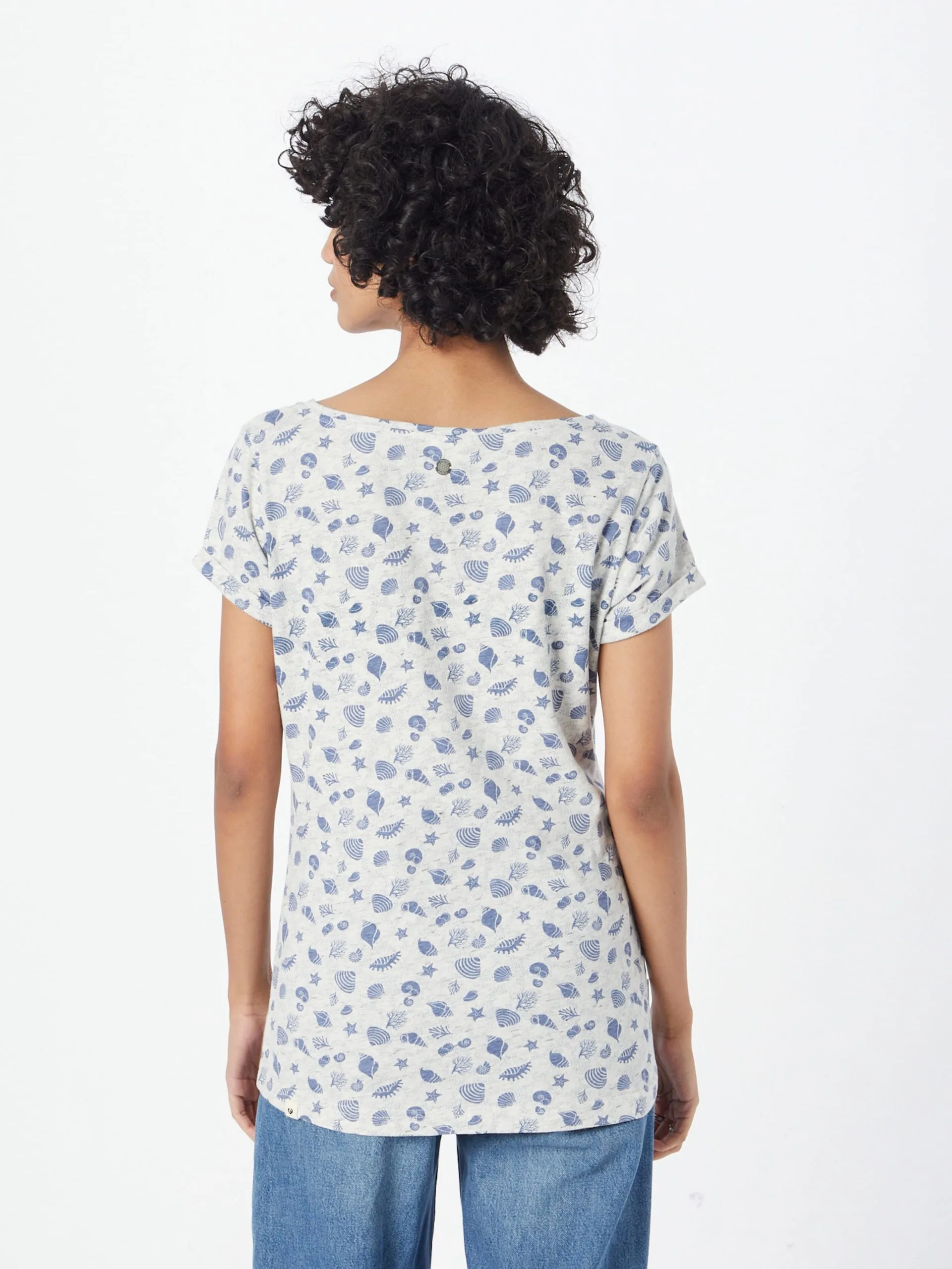 Ragwear T-shirts Shirt FLORAH Dames Wit Gemêleerd 4 Ragwear T-shirts Shirt FLORAH Dames Wit Gemêleerd - Afbeelding 4