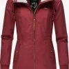 Ragwear Outdoor Jassen Functionele Jas Danka Dames Wijnrood