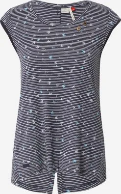Ragwear T-shirts Shirt DOMINNICA Dames Navy / Lichtblauw