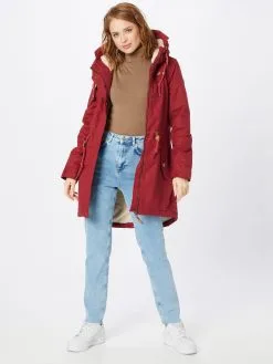 Ragwear Parkas Tussenparka ELBA Dames Rood -Ragwear Verkoopwinkel 19f6329b6a404492e2377edd040e7feb