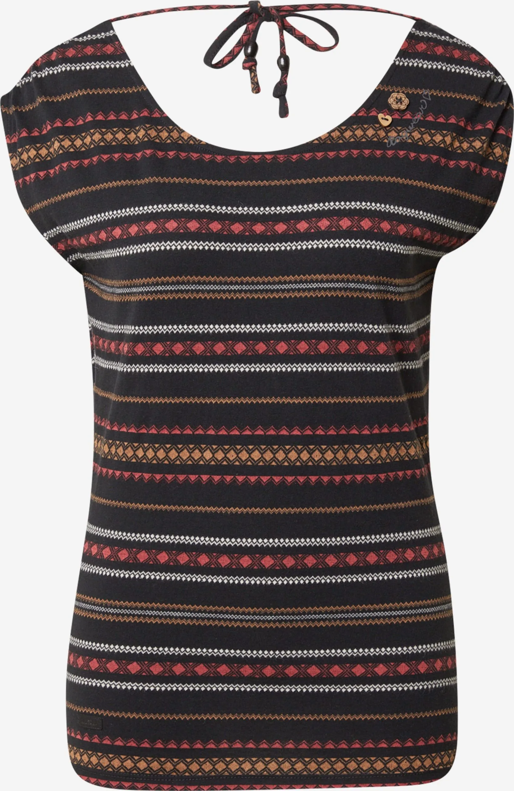 Ragwear T-shirts Shirt GREETA Dames Zwart 1 Ragwear T-shirts Shirt GREETA Dames Zwart