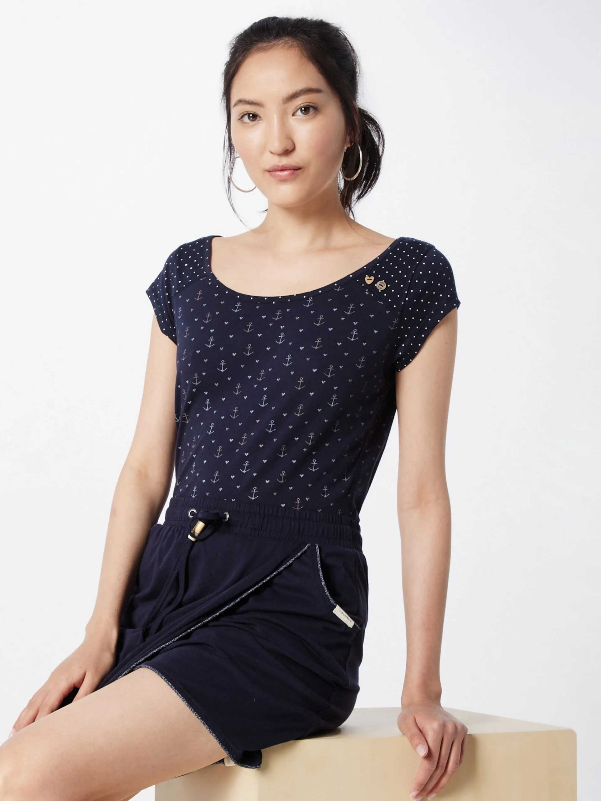 Ragwear T-shirts Shirt ROSANNE Dames Navy / Lichtblauw 3 Ragwear T-shirts Shirt ROSANNE Dames Navy / Lichtblauw - Afbeelding 3