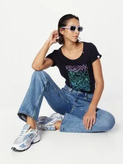 Ragwear T-shirts Shirt FLORAH Dames Navy / Azuur / Aqua -Ragwear Verkoopwinkel 25d4c56bbbf488318d5a58d86e687474