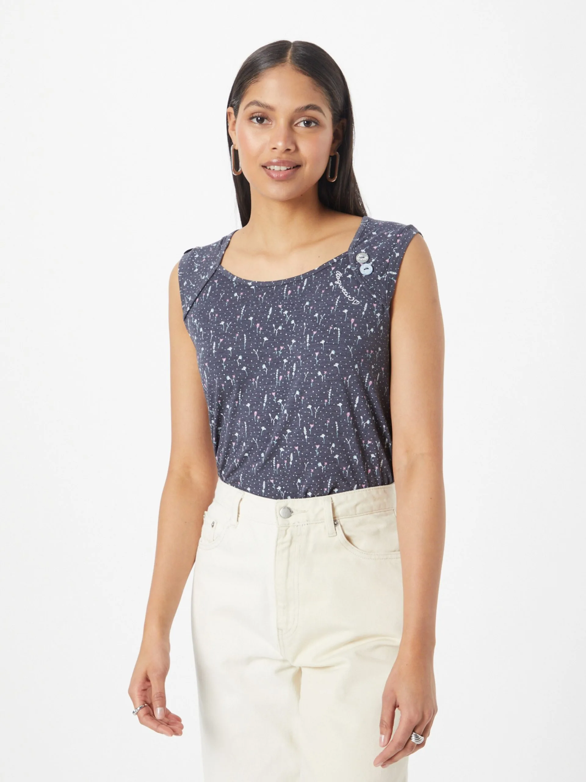 Ragwear Mouwloze Shirts Top MIKKE Dames Navy 3 Ragwear Mouwloze Shirts Top MIKKE Dames Navy - Afbeelding 3