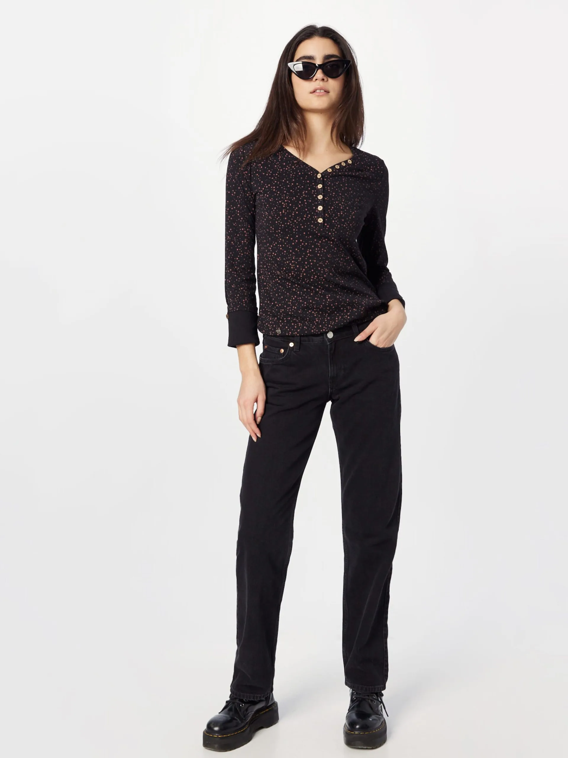 Ragwear Longsleeves Shirt Dames Zwart 5 Ragwear Longsleeves Shirt Dames Zwart - Afbeelding 5