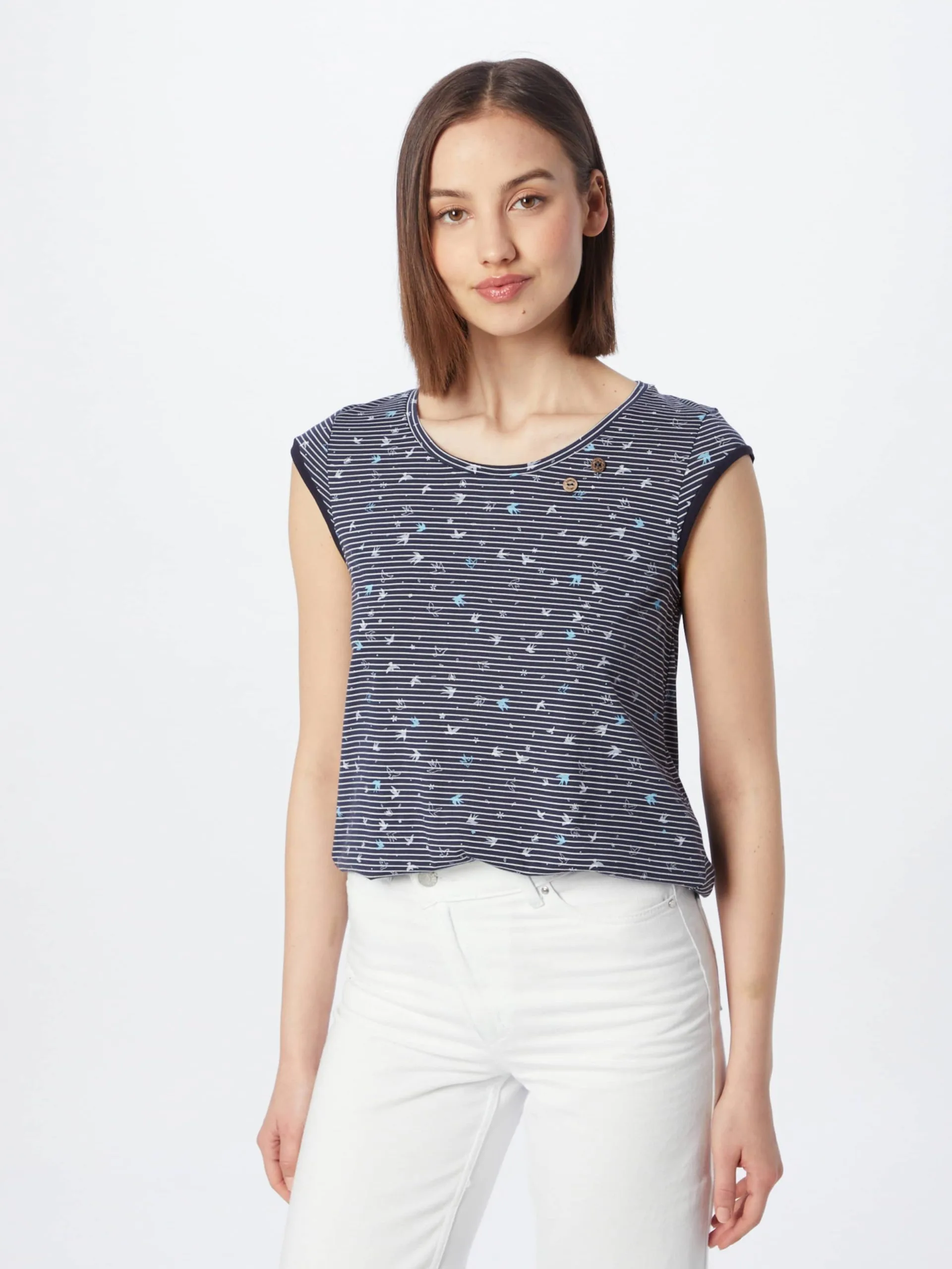 Ragwear T-shirts Shirt DOMINNICA Dames Navy / Lichtblauw 3 Ragwear T-shirts Shirt DOMINNICA Dames Navy / Lichtblauw - Afbeelding 3