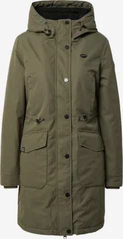 Ragwear Parkas Tussenparka Reloved Remake Dames Olijfgroen