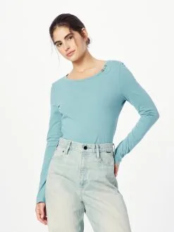 Ragwear Longsleeves Shirt FLORAH Dames Blauw -Ragwear Verkoopwinkel 35834c0623d921b016c0feccd139664c