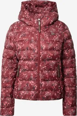 Ragwear Winterjassen Winterjas Tiasa Dames Wijnrood