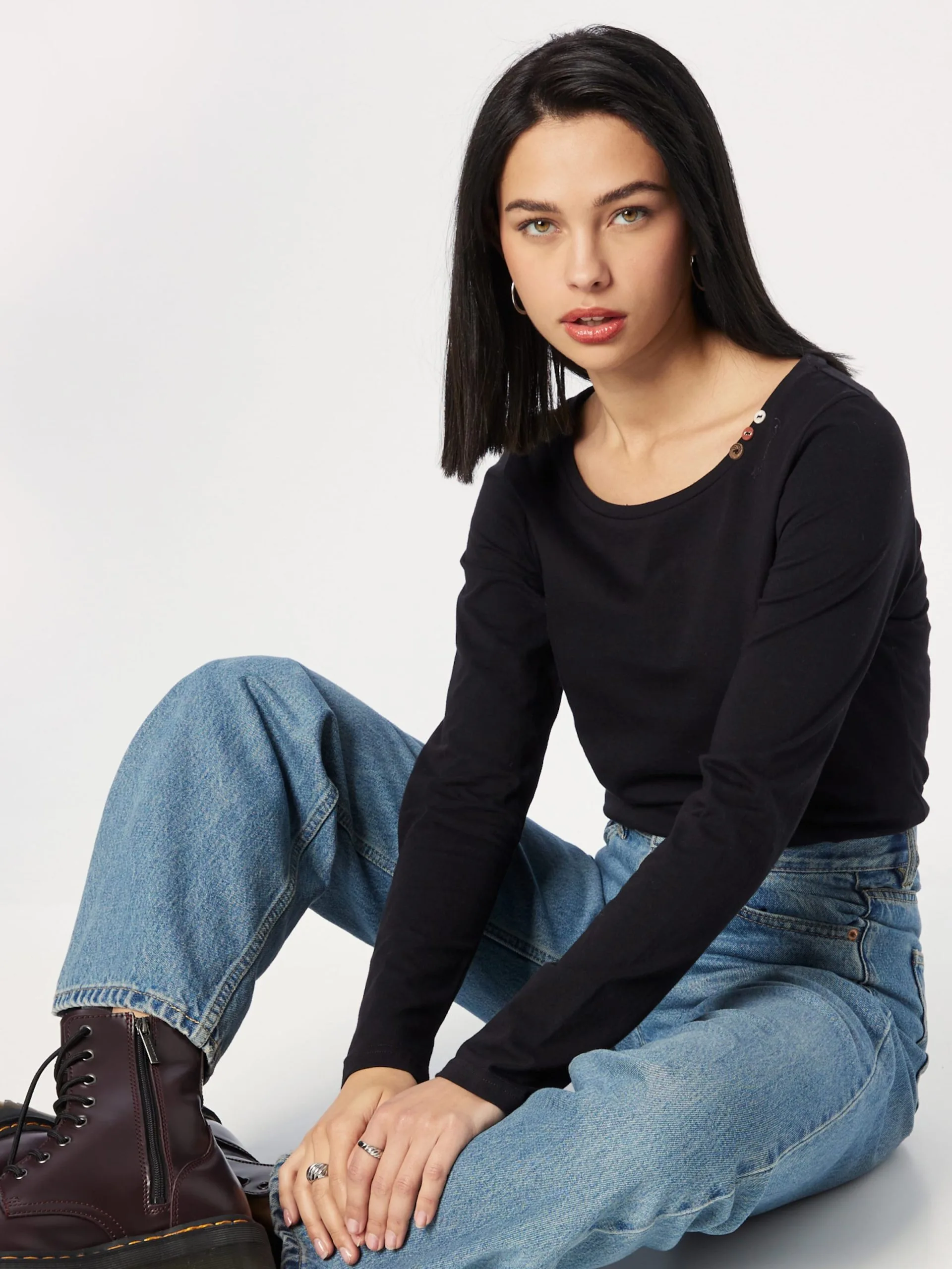 Ragwear Longsleeves Shirt Florah Dames Zwart 3 Ragwear Longsleeves Shirt Florah Dames Zwart - Afbeelding 3