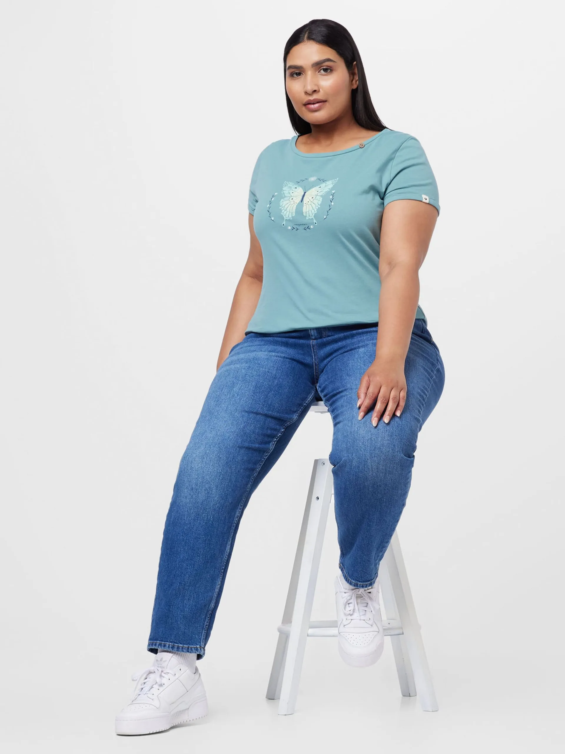 T-shirts Shirt FLORAH Dames Navy / Aqua 5 T-shirts Shirt FLORAH Dames Navy / Aqua - Afbeelding 5