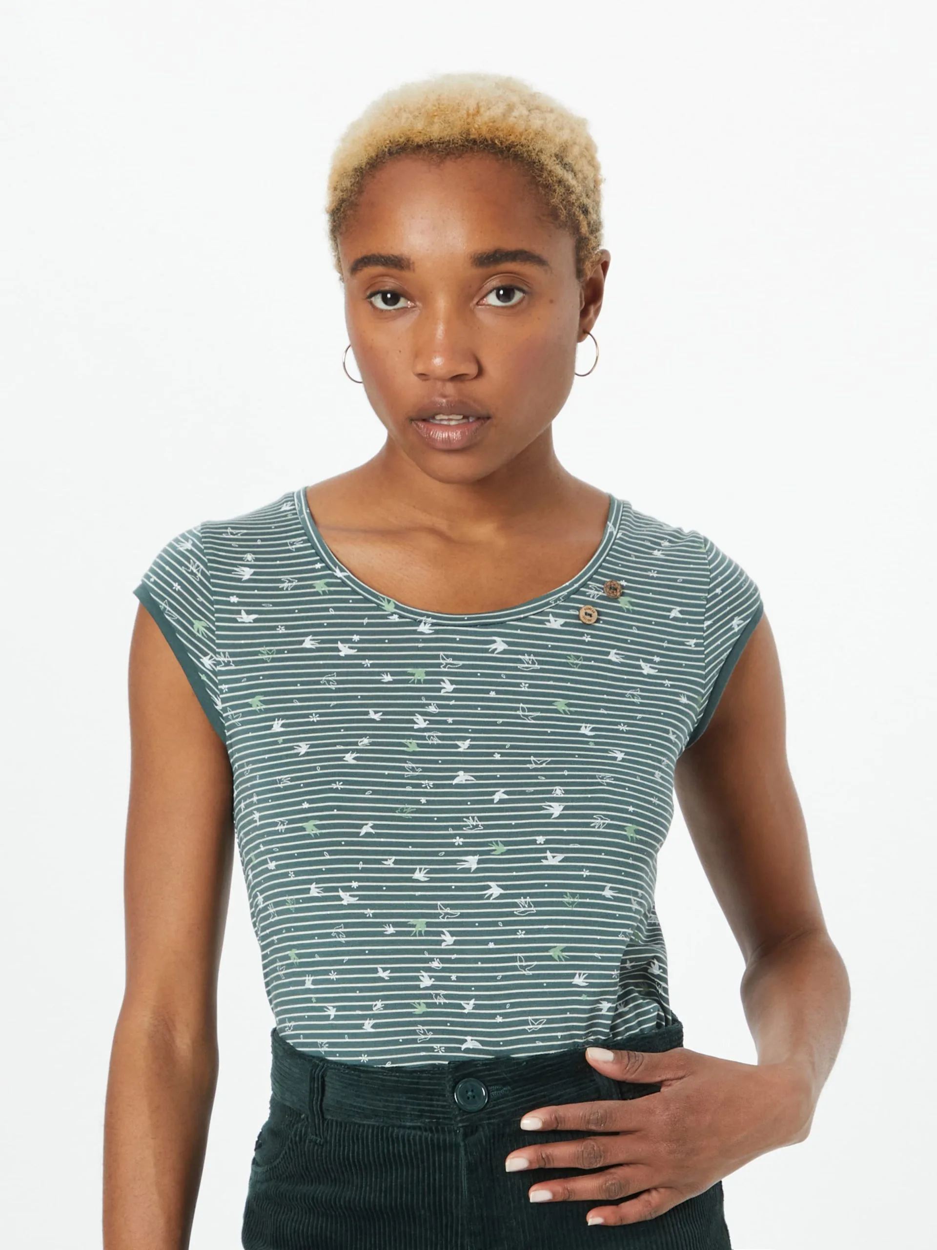 Ragwear T-shirts Shirt DOMINNICA Dames Smaragd / Pastelgroen 3 Ragwear T-shirts Shirt DOMINNICA Dames Smaragd / Pastelgroen - Afbeelding 3