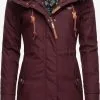 Ragwear Parkas Winterparka Tawny Dames Wijnrood
