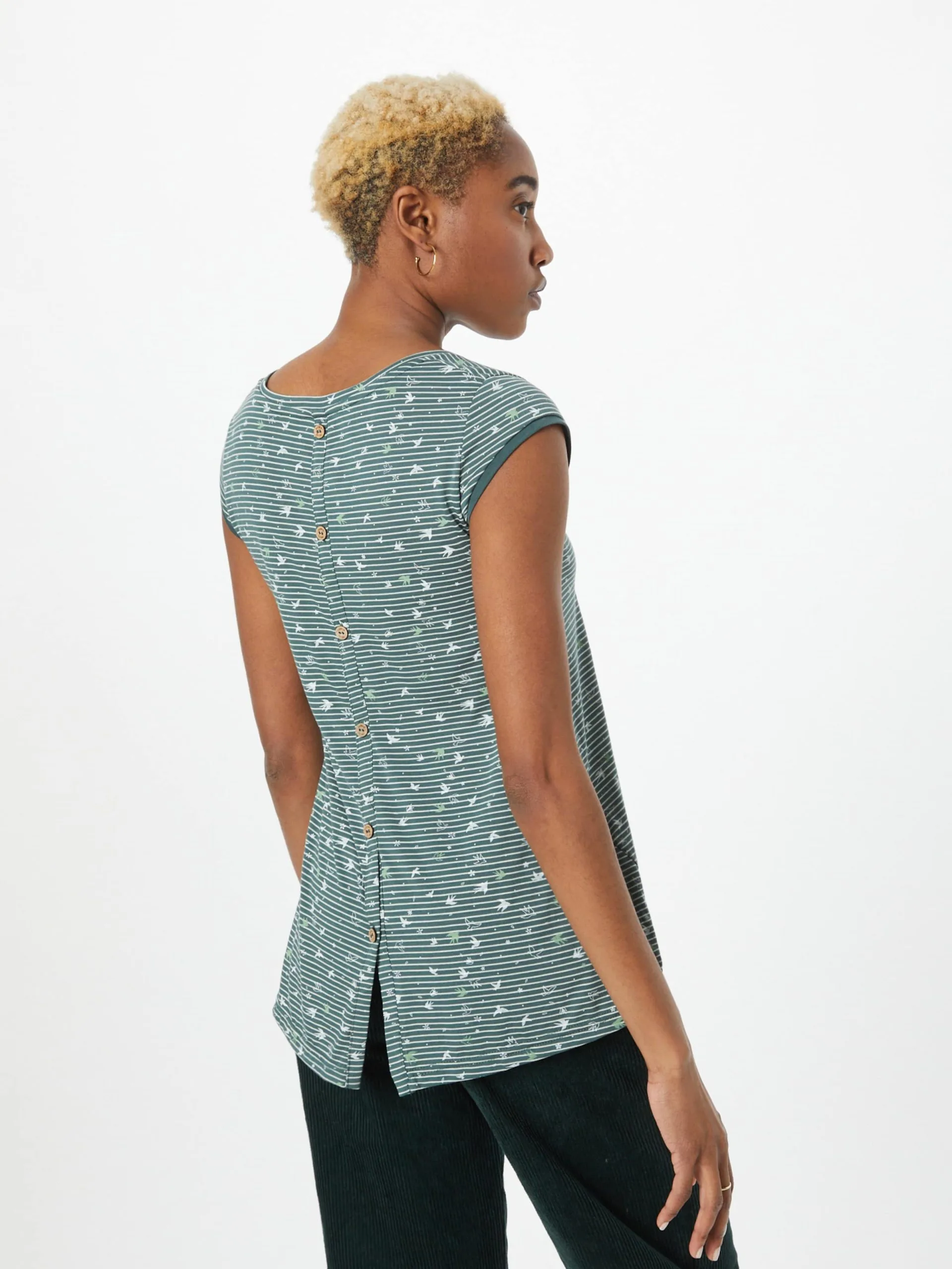 Ragwear T-shirts Shirt DOMINNICA Dames Smaragd / Pastelgroen 4 Ragwear T-shirts Shirt DOMINNICA Dames Smaragd / Pastelgroen - Afbeelding 4