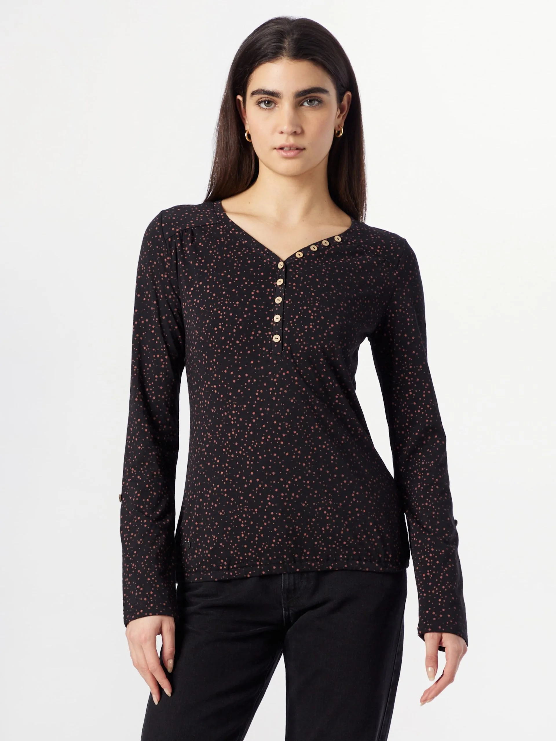 Ragwear Longsleeves Shirt Dames Zwart 3 Ragwear Longsleeves Shirt Dames Zwart - Afbeelding 3