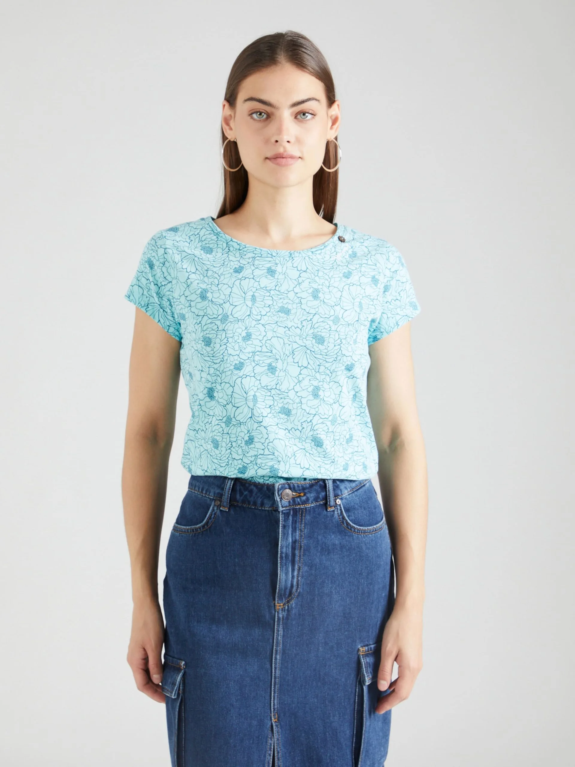 Ragwear T-shirts Shirt Dames Aqua 3 Ragwear T-shirts Shirt Dames Aqua - Afbeelding 3