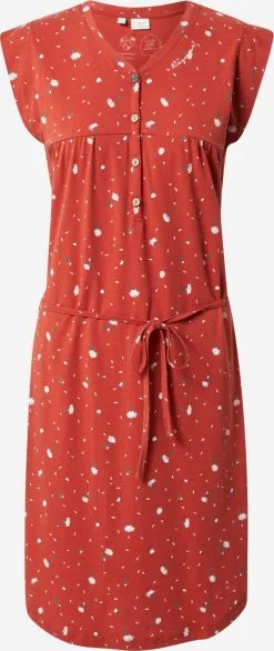 Ragwear Zomerjurken Zomerjurk ZOFKA Dames Oranjerood