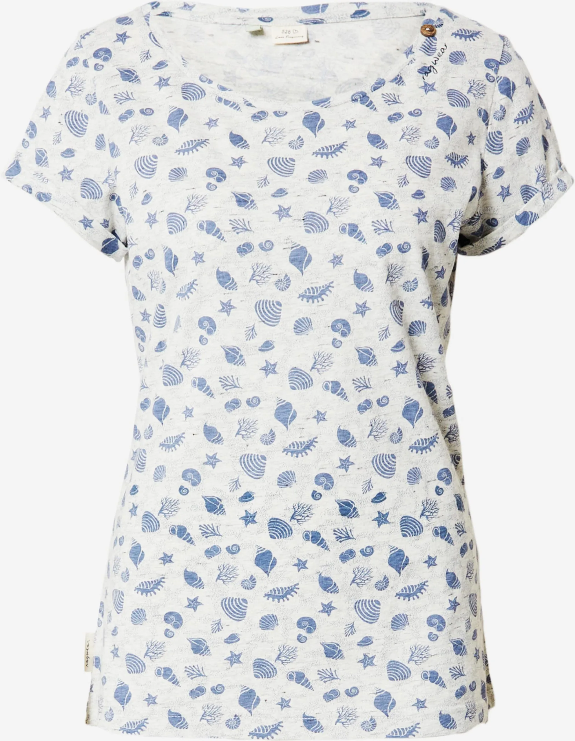 Ragwear T-shirts Shirt FLORAH Dames Wit Gemêleerd 1 Ragwear T-shirts Shirt FLORAH Dames Wit Gemêleerd