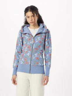 Ragwear Sweatvesten Sweatvest NESKA Dames Blauw Gemêleerd -Ragwear Verkoopwinkel 8ede58ecccaf499000e2d08308580523