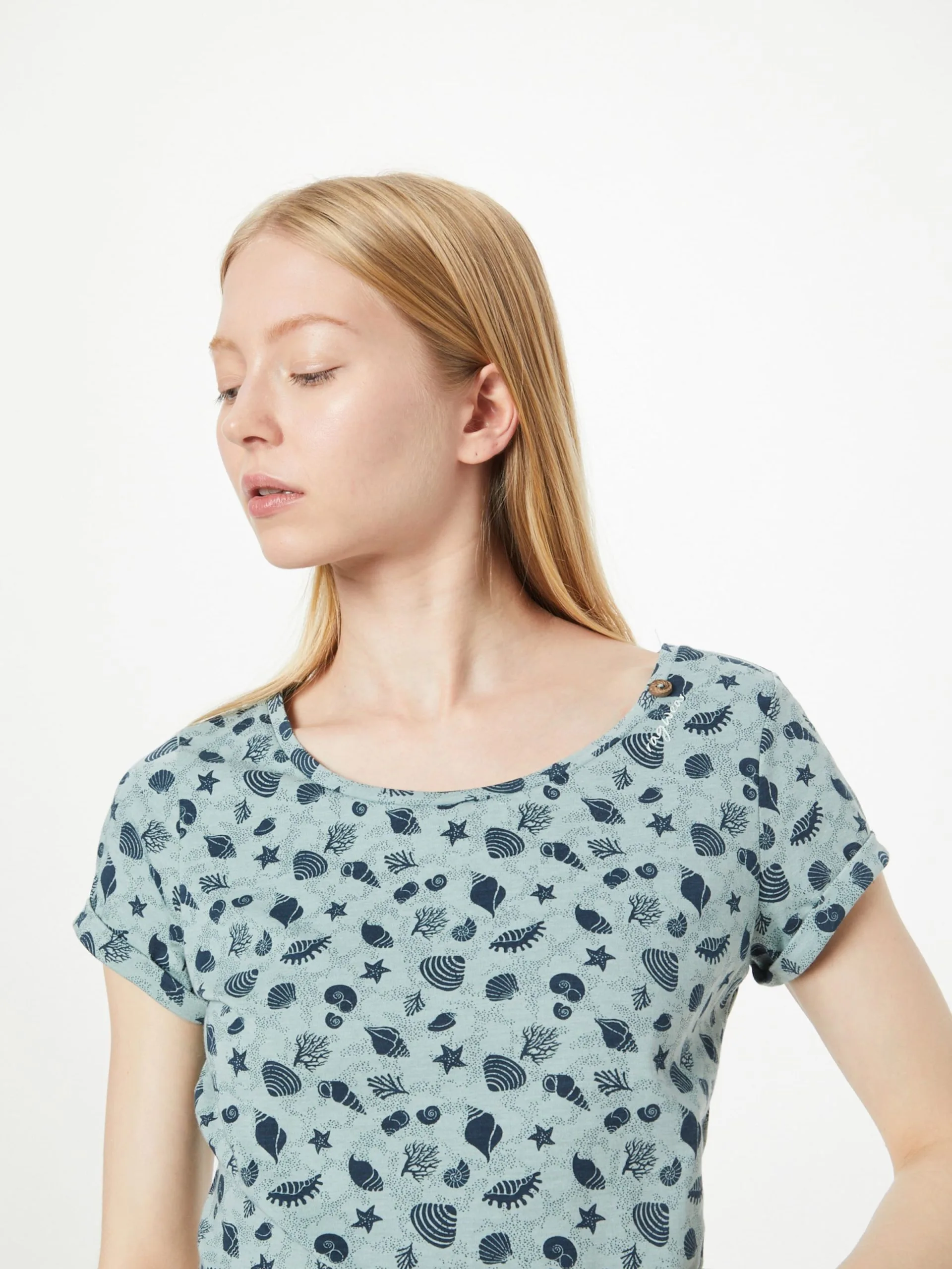 Ragwear T-shirts Shirt Dames Marine / Aqua 2 Ragwear T-shirts Shirt Dames Marine / Aqua - Afbeelding 2