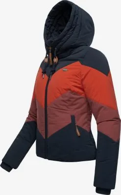 Ragwear Outdoor Jassen Functionele Jas Novva Dames Nachtblauw / Bourgogne / Lichtrood -Ragwear Verkoopwinkel 9f7ef44ef56dd6ec19ca33f35f76591c