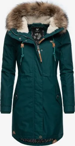 Ragwear Parkas Winterparka Tawny Dames Donkergroen