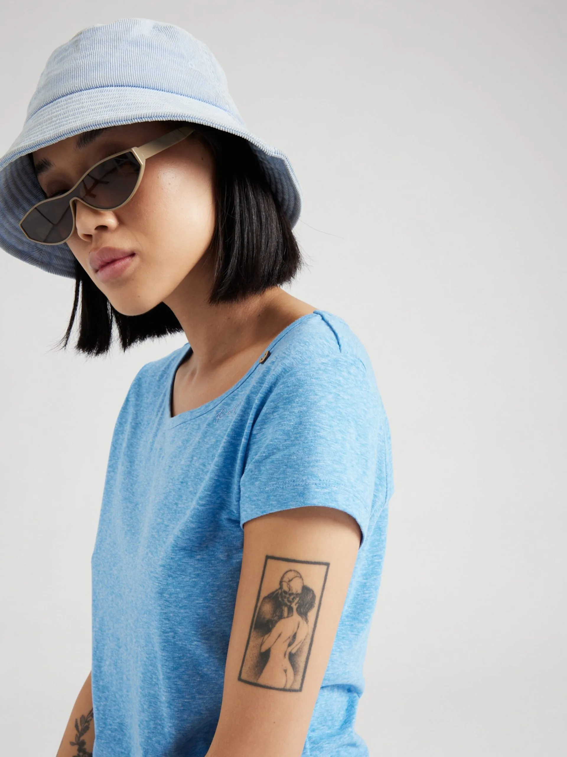 Ragwear T-shirts Shirt MINTT Dames Lichtblauw 2 Ragwear T-shirts Shirt MINTT Dames Lichtblauw - Afbeelding 2