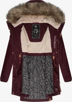 Ragwear Parkas Winterparka Tawny Dames Wijnrood -Ragwear Verkoopwinkel b3dc494a939a96870379f7c0fd712758