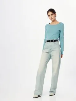 Ragwear Longsleeves Shirt FLORAH Dames Blauw -Ragwear Verkoopwinkel b79ffded7d670658a58af2d6d817be6f