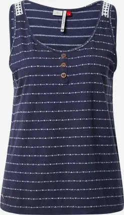 Ragwear Mouwloze Shirts Top PINNA Dames Navy