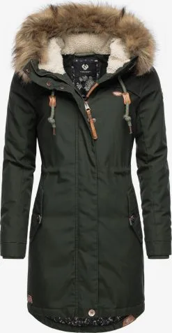 Ragwear Parkas Winterparka Tawny Dames Olijfgroen