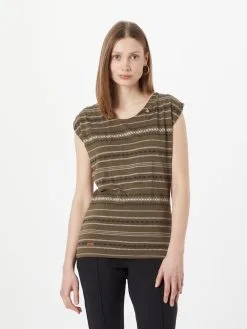 Ragwear T-shirts Shirt GREETA Dames Olijfgroen -Ragwear Verkoopwinkel d4de80780330b2428080c456cb603d2f