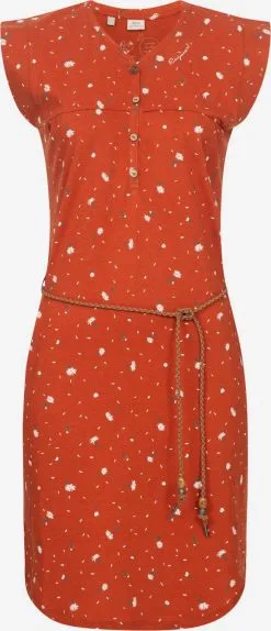 Ragwear Zomerjurken Zomerjurk Zofka Dames Roestbruin / Brokaat