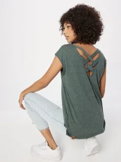 Ragwear T-shirts Shirt Soffia Dames Donkergroen -Ragwear Verkoopwinkel dba98a563a338b0e6eec9c89eceda25c