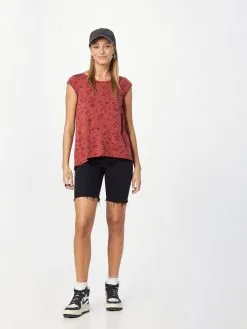 Ragwear T-shirts Shirt DOMINNICA Dames Rood / Bloedrood -Ragwear Verkoopwinkel dff51057137bbd02e749671e24241cef