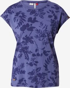 Ragwear T-shirts Shirt DIONA Dames Navy / Royal Blue/koningsblauw