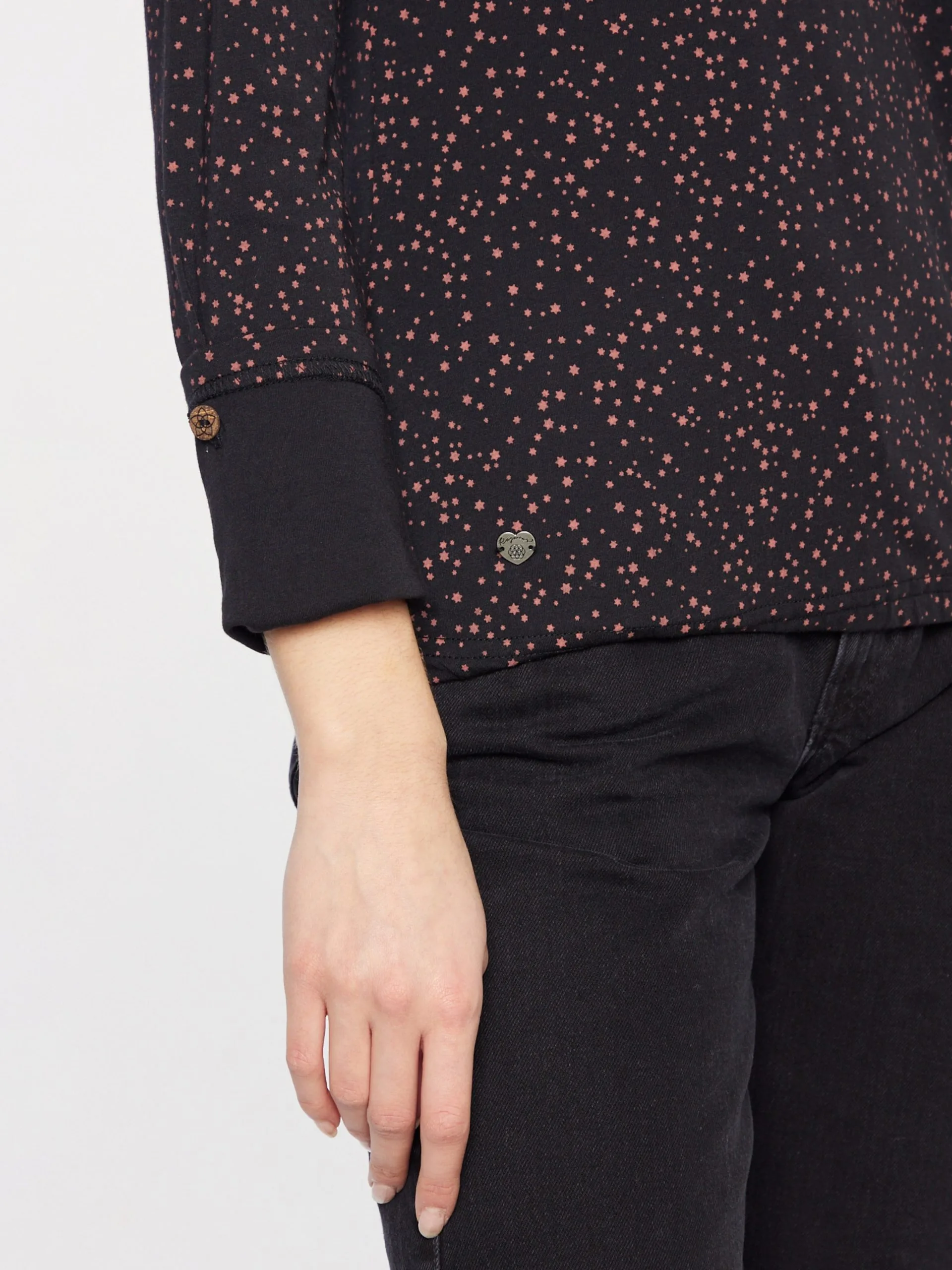 Ragwear Longsleeves Shirt Dames Zwart 2 Ragwear Longsleeves Shirt Dames Zwart - Afbeelding 2