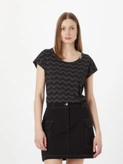 Ragwear T-shirts Shirt CHEDAR CHEVRON Dames Zwart -Ragwear Verkoopwinkel f9723bbcef0d9c1b6307888c33c24d73